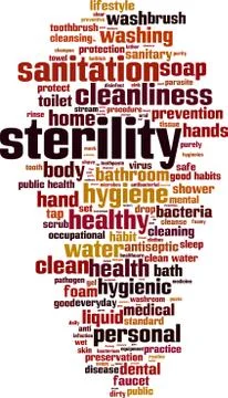 Sterility word cloud Stock Illustration