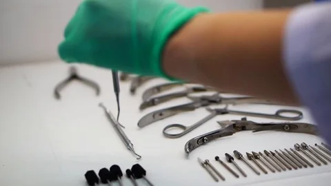 Sterilization of instruments Stock Footage 94826636
