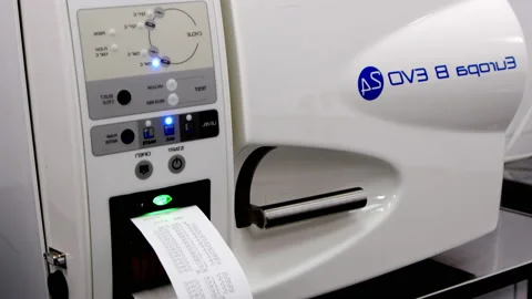 Sterilization machine finishes drying and sterilization Stock Footage 239434230