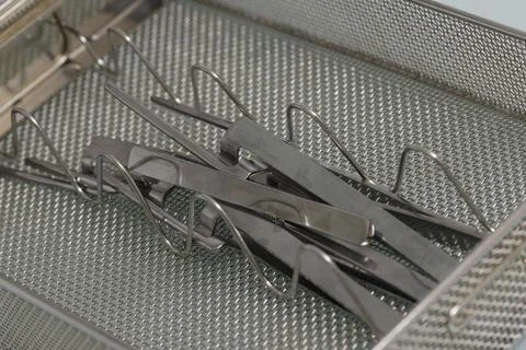 Sterilized Surgical Instruments in Tray Stock Photos