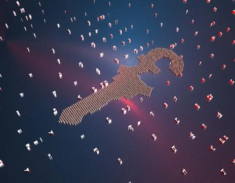 Sterling in binary code, online financial technology Stock Illustration