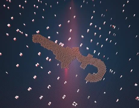 Sterling in binary code, online financial technology Illustrazione stock