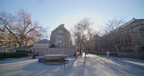 Sterling Memorial Library -Old Yale Campus . New-Haven Stock Footage 160225769