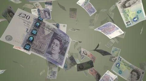 Sterling pound falling  Illustrazione stock