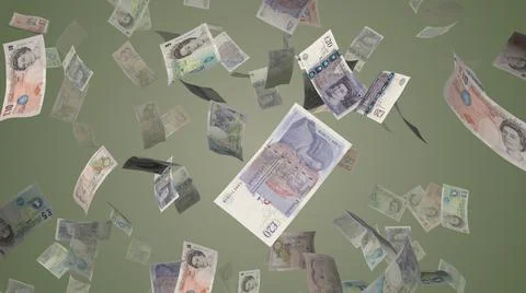 Sterling pound falling  Illustrazione stock