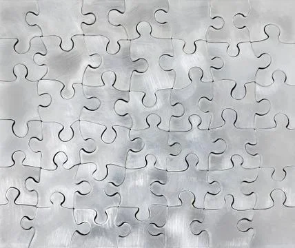 Sterling Silver Puzzle Stock Photos