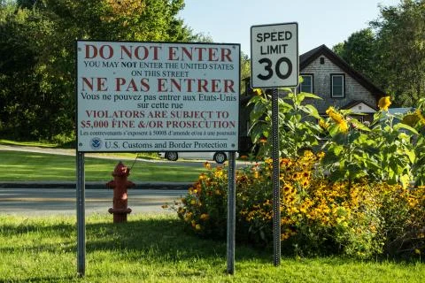 Stern Border Warning Stock Photos
