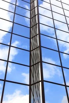 Stern reflecting facade Foto stock