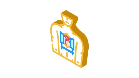 Sternotomy surgery isometric icon animation Stock Footage 327283089