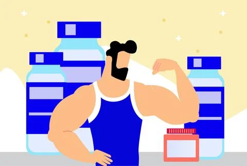 Steroids Concept Illustration Illustrazione stock