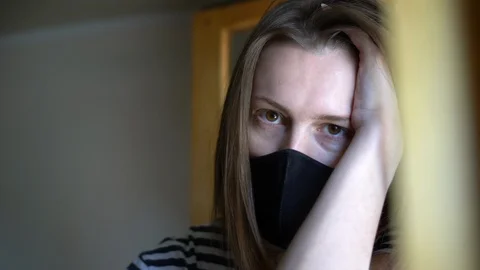 Stess during pandemic Stock Footage 128972873