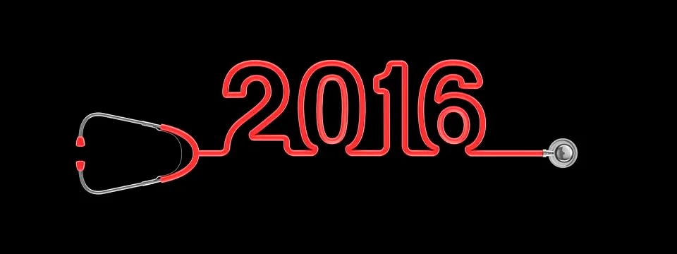 Stethoscope 2016 black Illustrazione stock