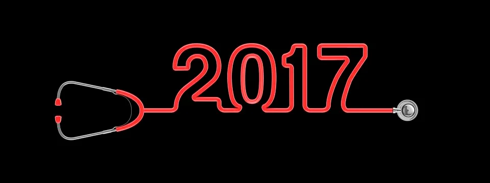Stethoscope 2017 black 스톡 일러스트