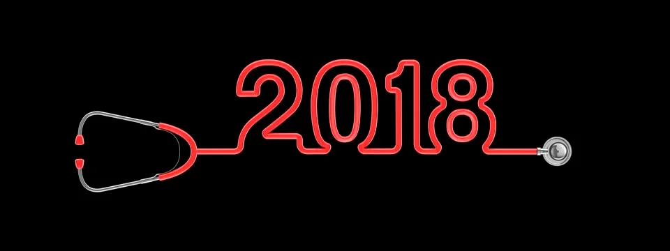 Stethoscope 2018 black Иллюстрация