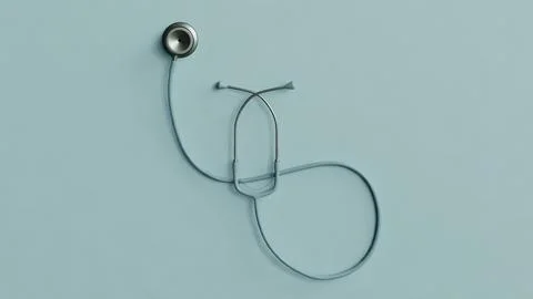 Stethoscope 3d on soft background Stock Illustration