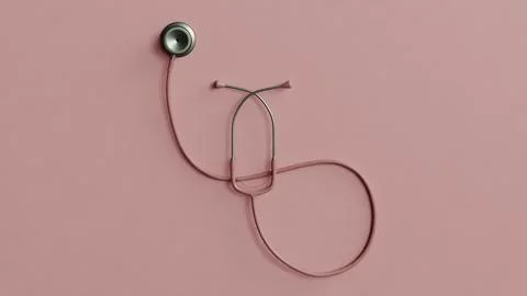 Stethoscope 3d on soft background Stock Illustration