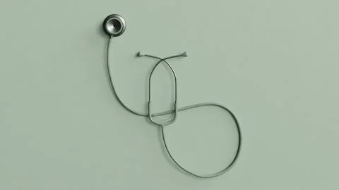 Stethoscope 3d on soft background Stock Illustration