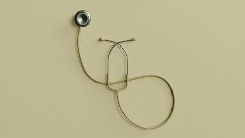 Stethoscope 3d on soft background Stock Illustration