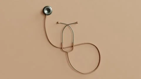 Stethoscope 3d on soft background Stock Illustration