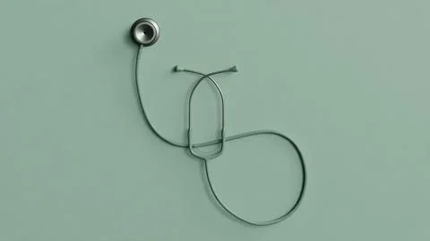 Stethoscope 3d on soft background Stock Illustration
