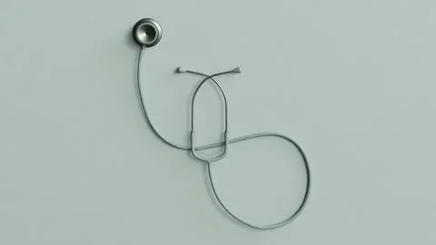 Stethoscope 3d on soft background Stock Illustration