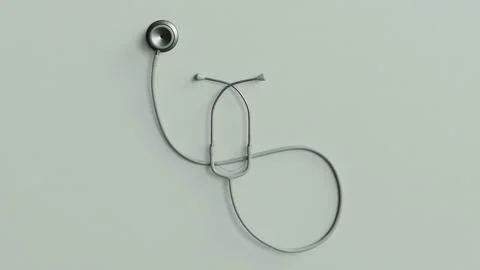 Stethoscope 3d on soft background Stock Illustration