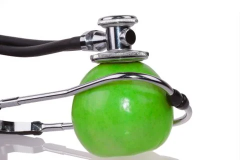 Stethoscope and apple Stock Photos