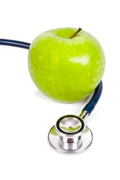 Stethoscope and apple Stock Photos
