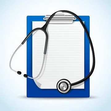 Stethoscope and notes Illustrazione stock