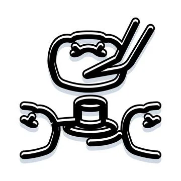Stethoscope and surgical instruments representing medical care Stock Illustration