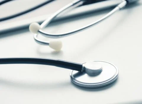 Stethoscope and tablet computer Stock Photos