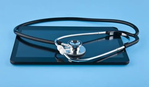 Stethoscope and tablet Stock Photos