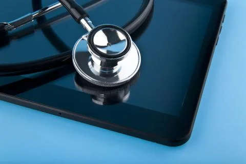 Stethoscope and tablet Stock Photos