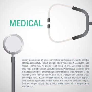 Stethoscope background Stock Illustration