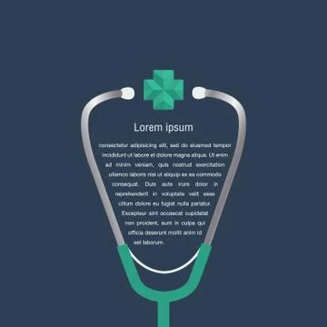 Stethoscope background. Medical concept. Vector illustration Stock Illustration