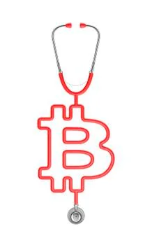 Stethoscope bitcoin symbol Stock-Illustration