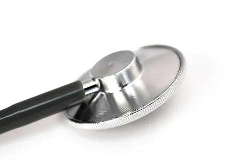 Stethoscope for checking pulse on white background Stock Photos