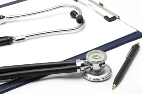 Stethoscope with clipboard Stock Photos