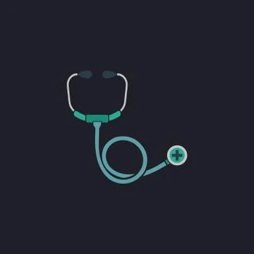 Stethoscope computer symbol Illustrazione stock
