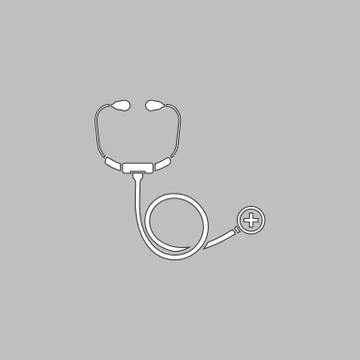 Stethoscope computer symbol Illustrazione stock