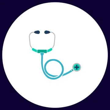 Stethoscope computer symbol Illustrazione stock