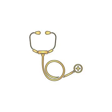 Stethoscope computer symbol Illustrazione stock