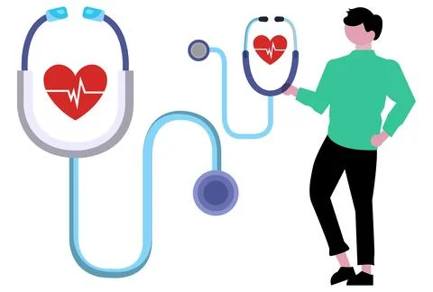 Stethoscope Concept Illustration Illustrazione stock