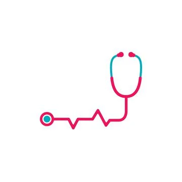 The stethoscope device used by doctors. Vector drawing Stock Illustration