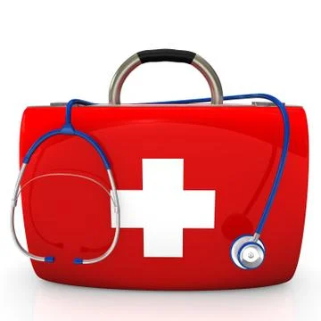 Stethoscope doctor's case 스톡 일러스트