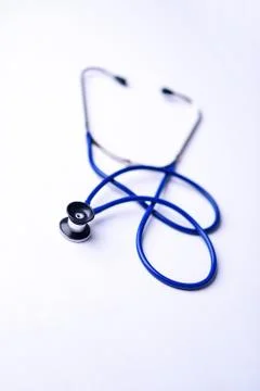 The stethoscope on the doctor's Desk Stock Photos