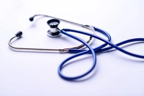 The stethoscope on the doctor's Desk Stock Photos