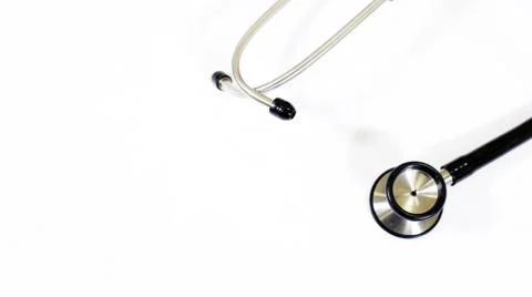 Stethoscope on the doctor's table, Stethoscope closeup Stock Photos