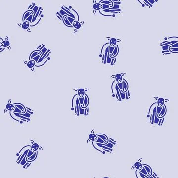 Stethoscope dog glyph seamless pattern Illustrazione stock