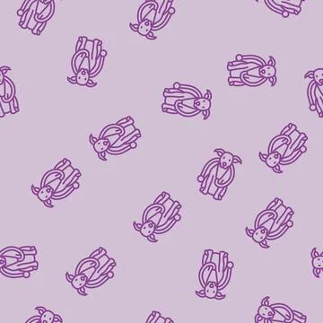 Stethoscope dog line seamless pattern Illustrazione stock